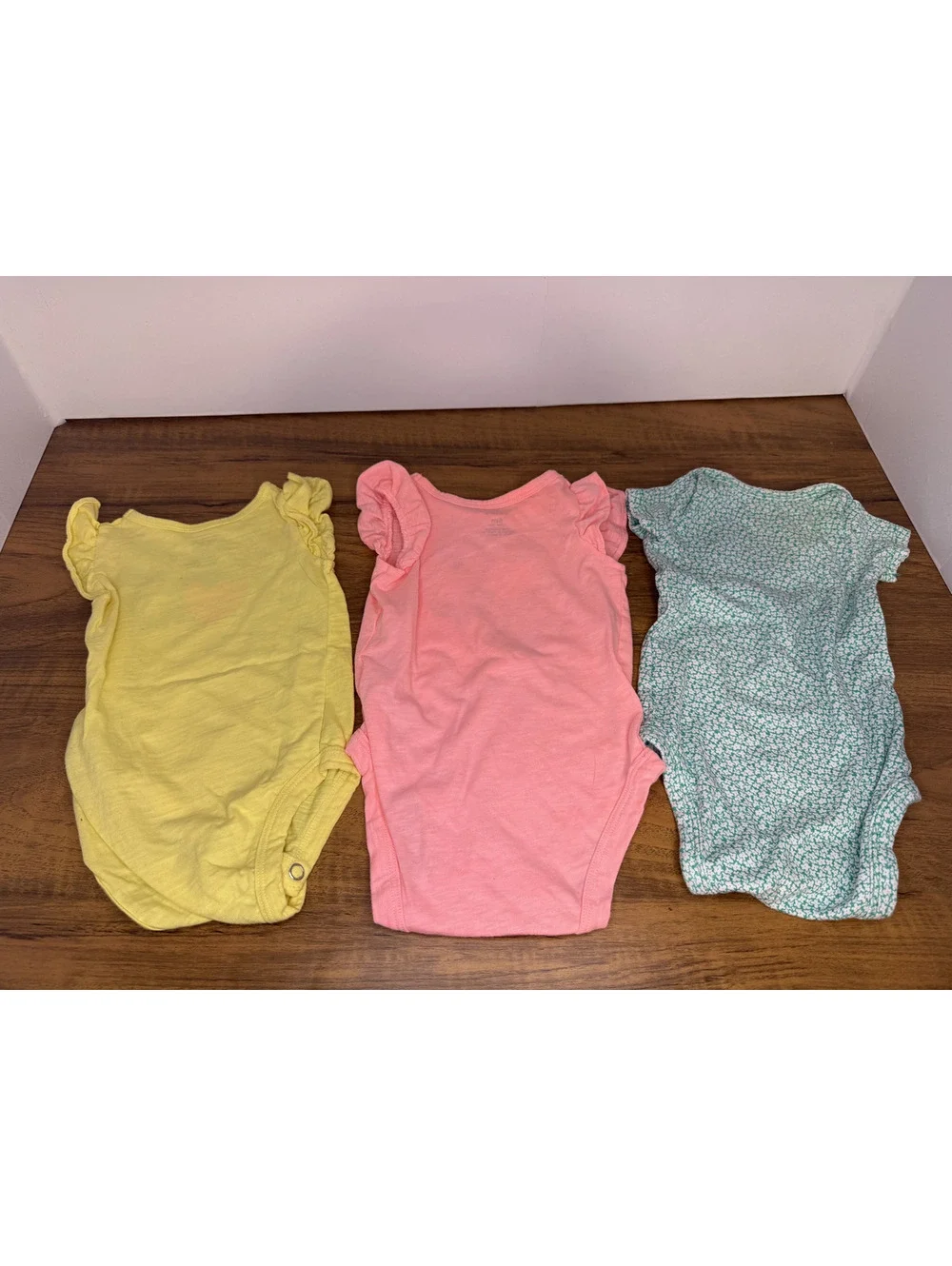 Baby Girl Onesies Bodysuits 3-Pack Size 6 Months
